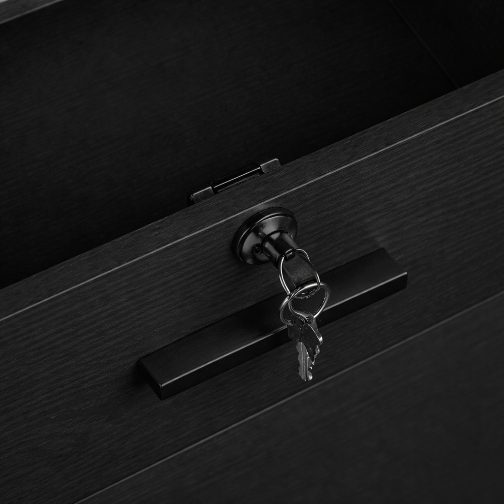 Twee Smart Nachtkastjes Zwart – Met Laadstation en LED